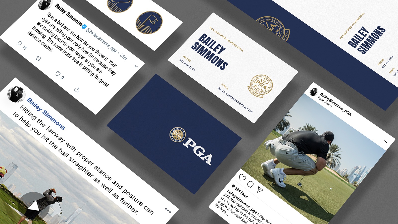 PGA social content and brand system